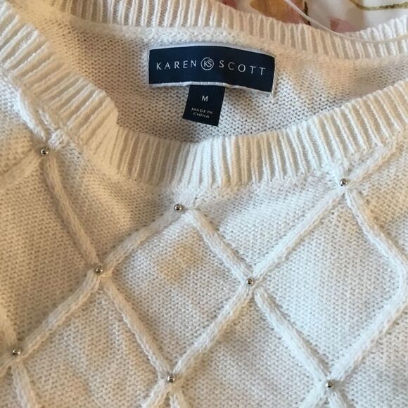 NWT. Karen Scott brand Women’s Size M L/s Sweater - Picture 5 of 10